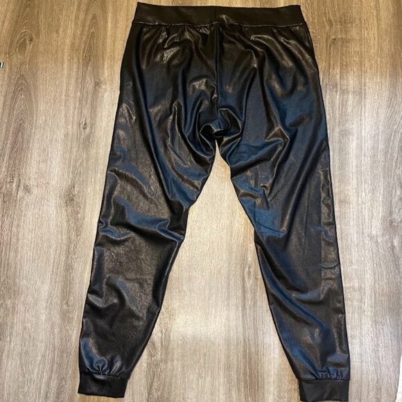 Faux Leather Jogger Pants - Picture 4 of 6